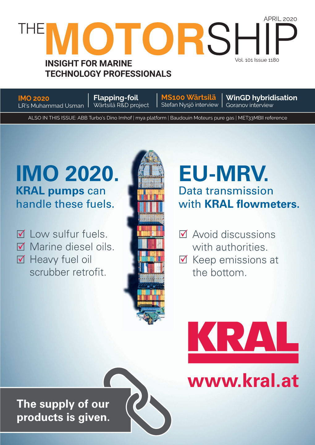 IMO 2020. EU-MRV. KRAL Pumps Can Data Transmission Handle These Fuels