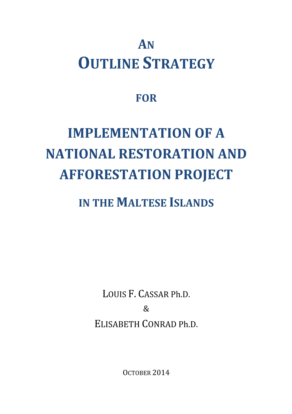 Outline Strategy Implementation of A
