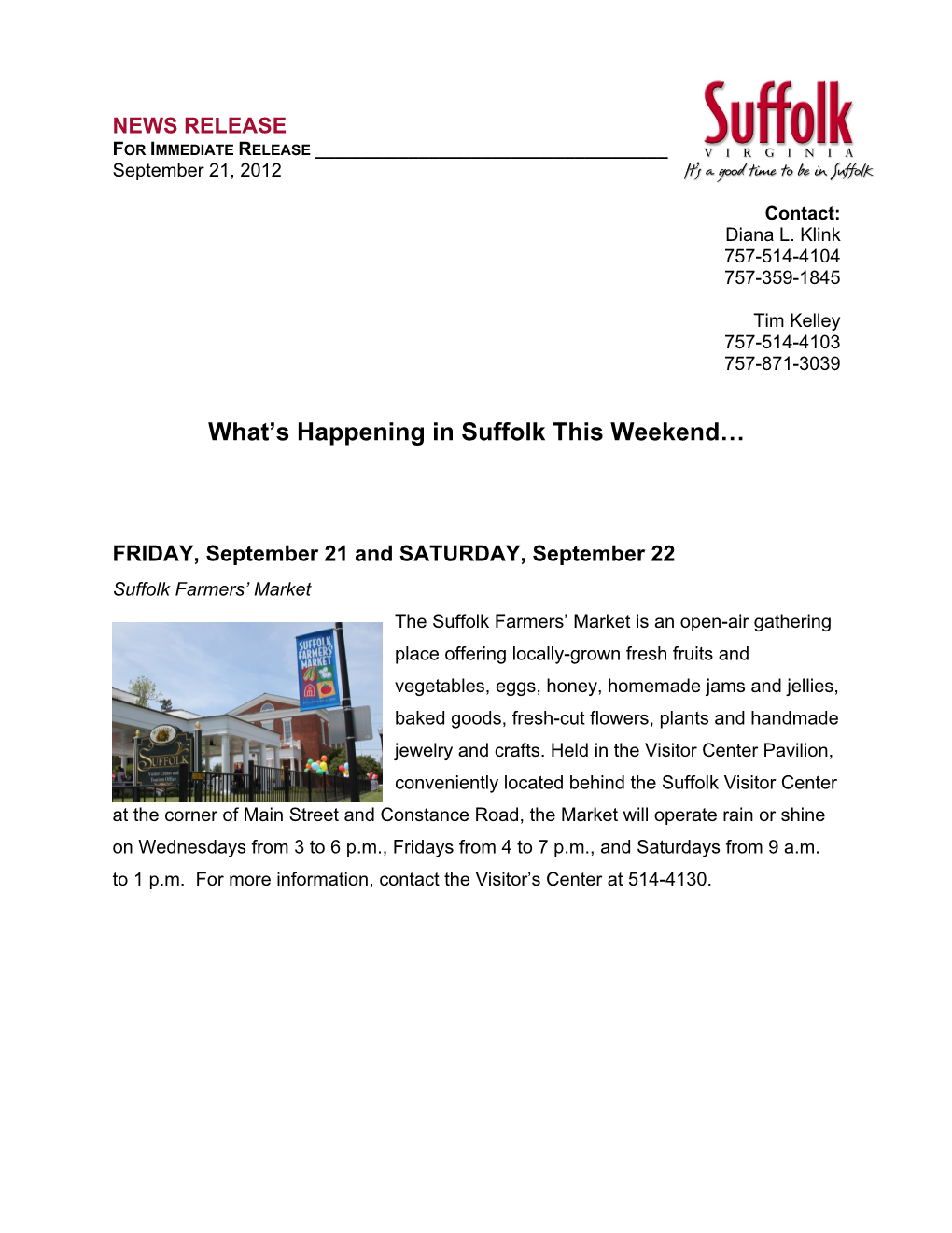 What's Happening in Suffolk This Weekend…