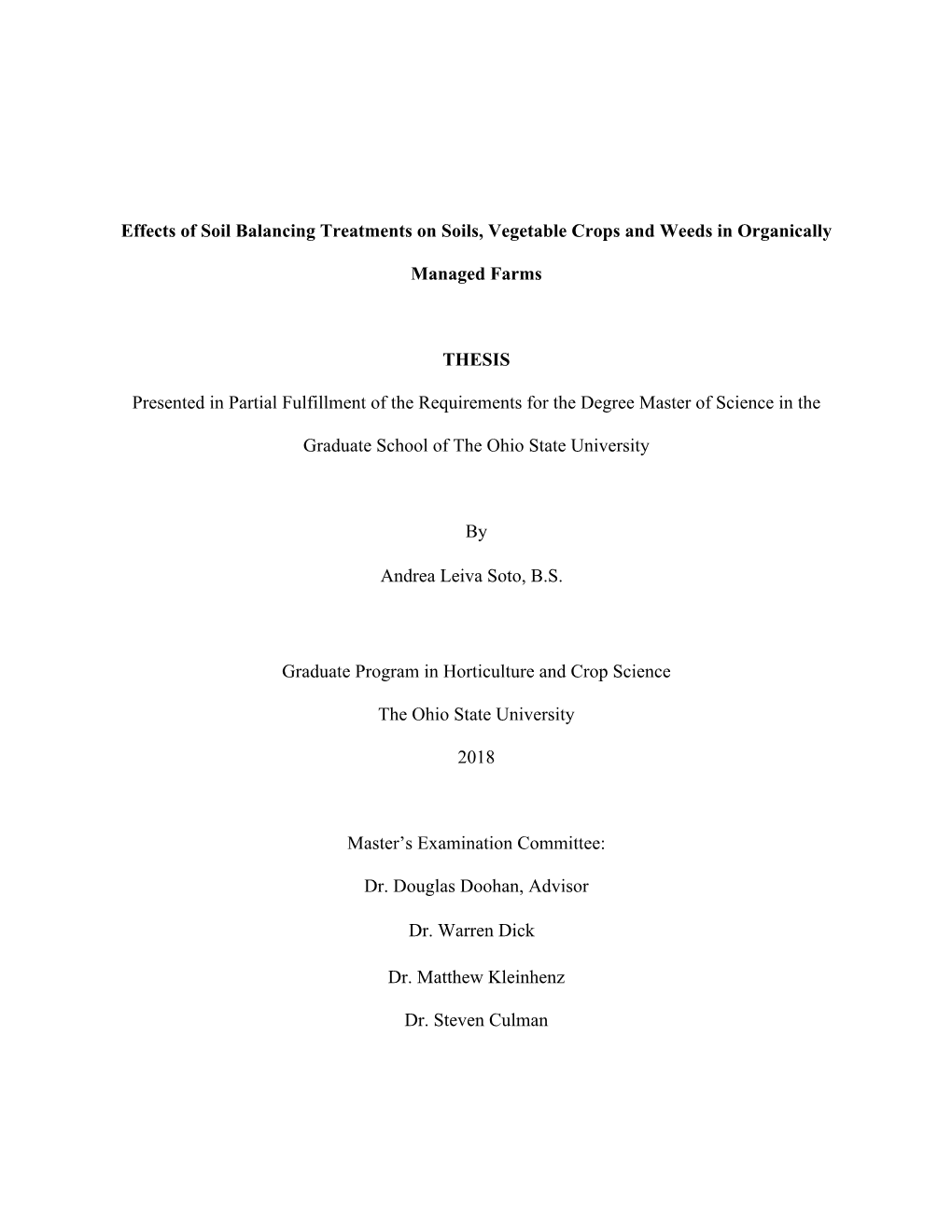 Effects of Soil Balancing Treatments on Soils, Vegetable Crops and Weeds in Organically