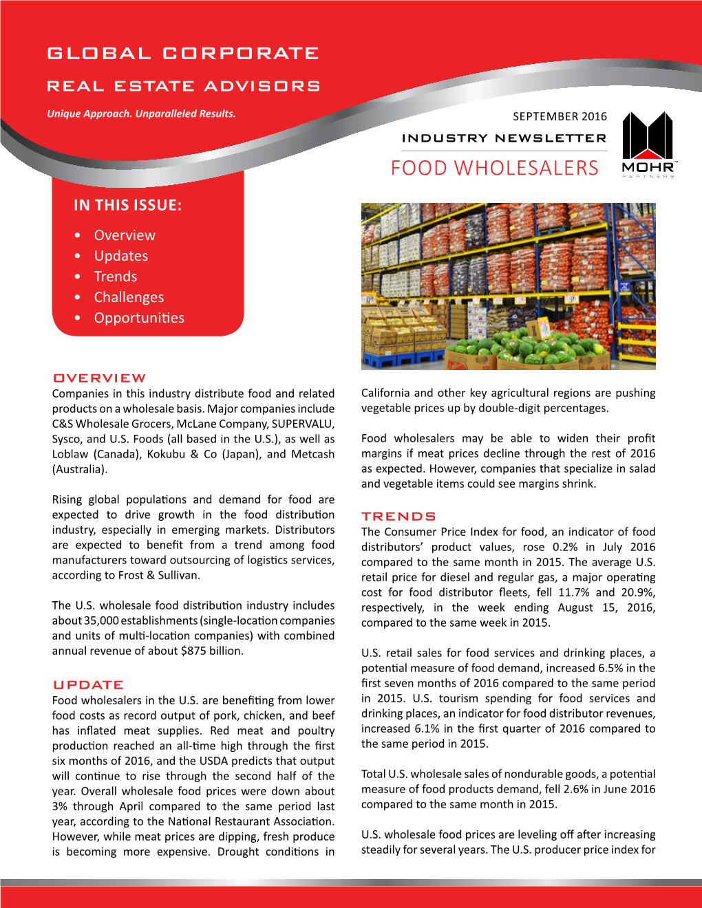 Global Corporate Food Wholesalers