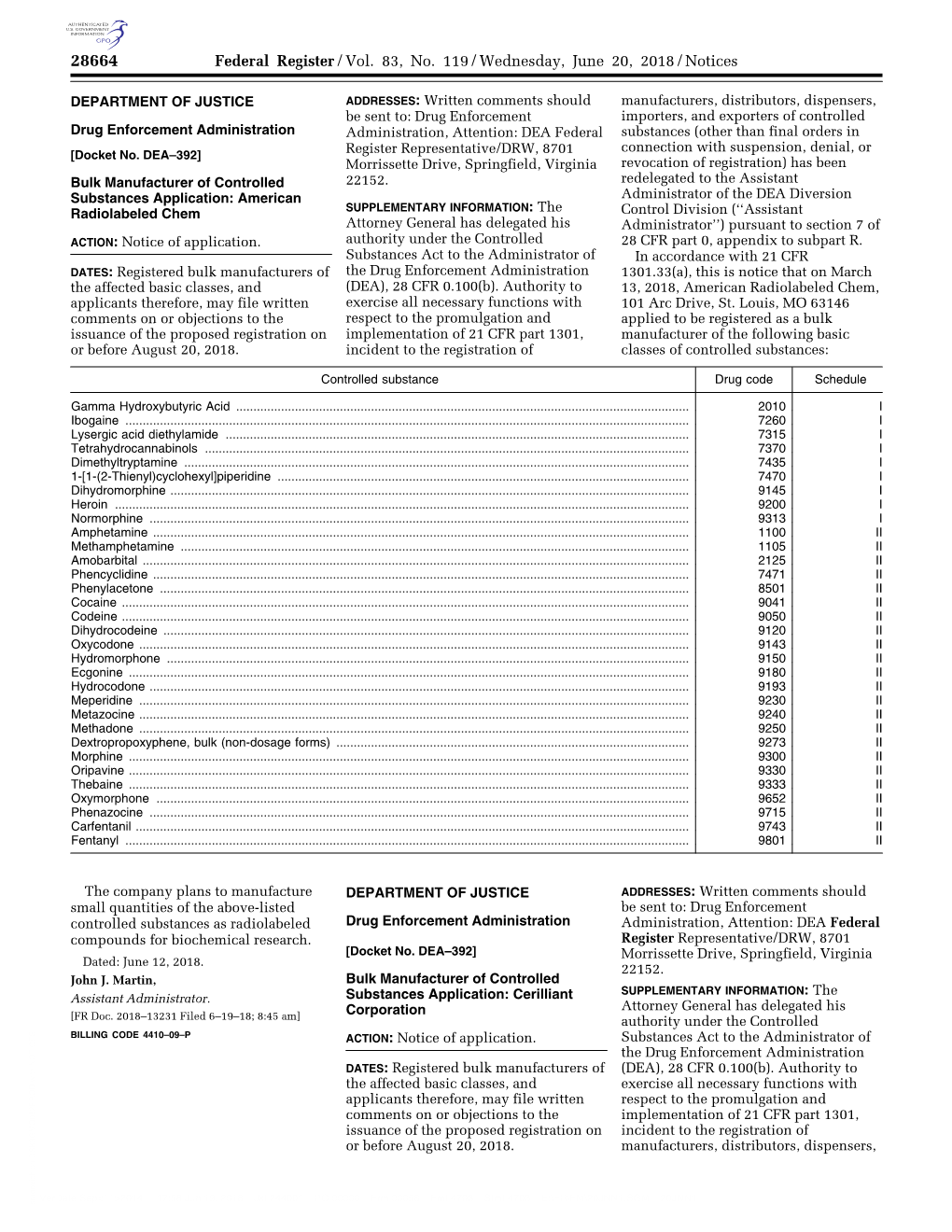 Federal Register/Vol. 83, No. 119/Wednesday, June