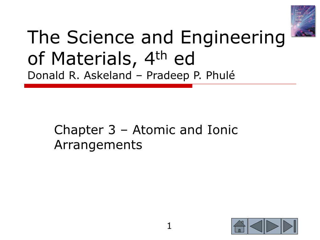 The Science and Engineering of Materials, 4Th Ed Donald R