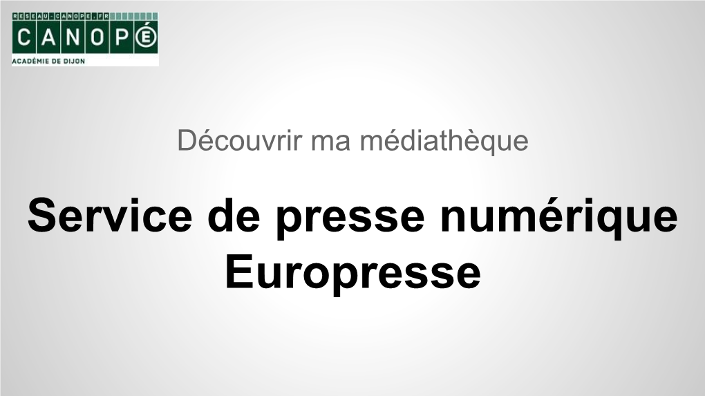 Service De Presse Numérique Europresse 1