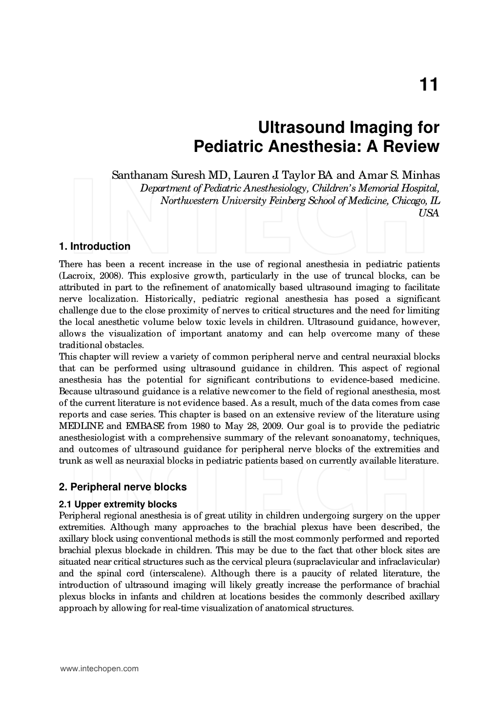 Ultrasound Imaging for Pediatric Anesthesia: a Review