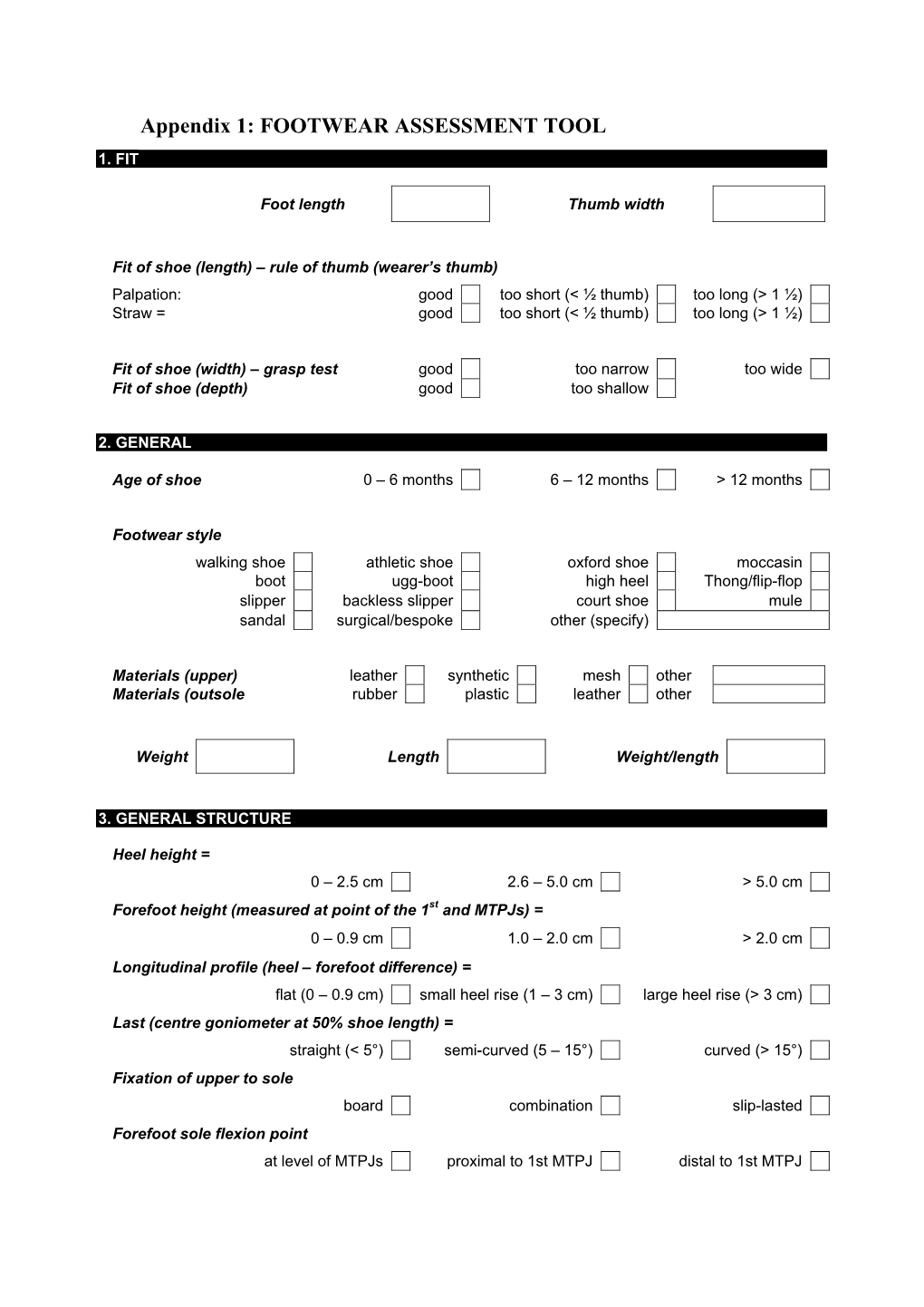 Development and Evaluation of a Tool for the Clinical Assessment Of