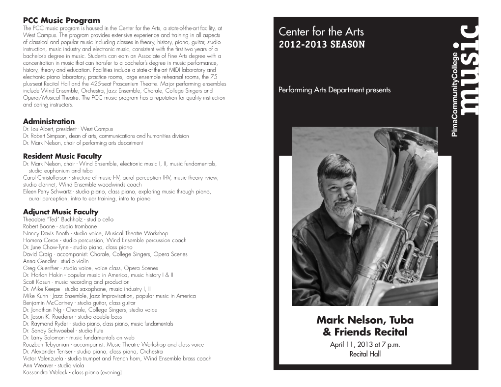 2012-2013 SEASON Mark Nelson, Tuba & Friends Recital