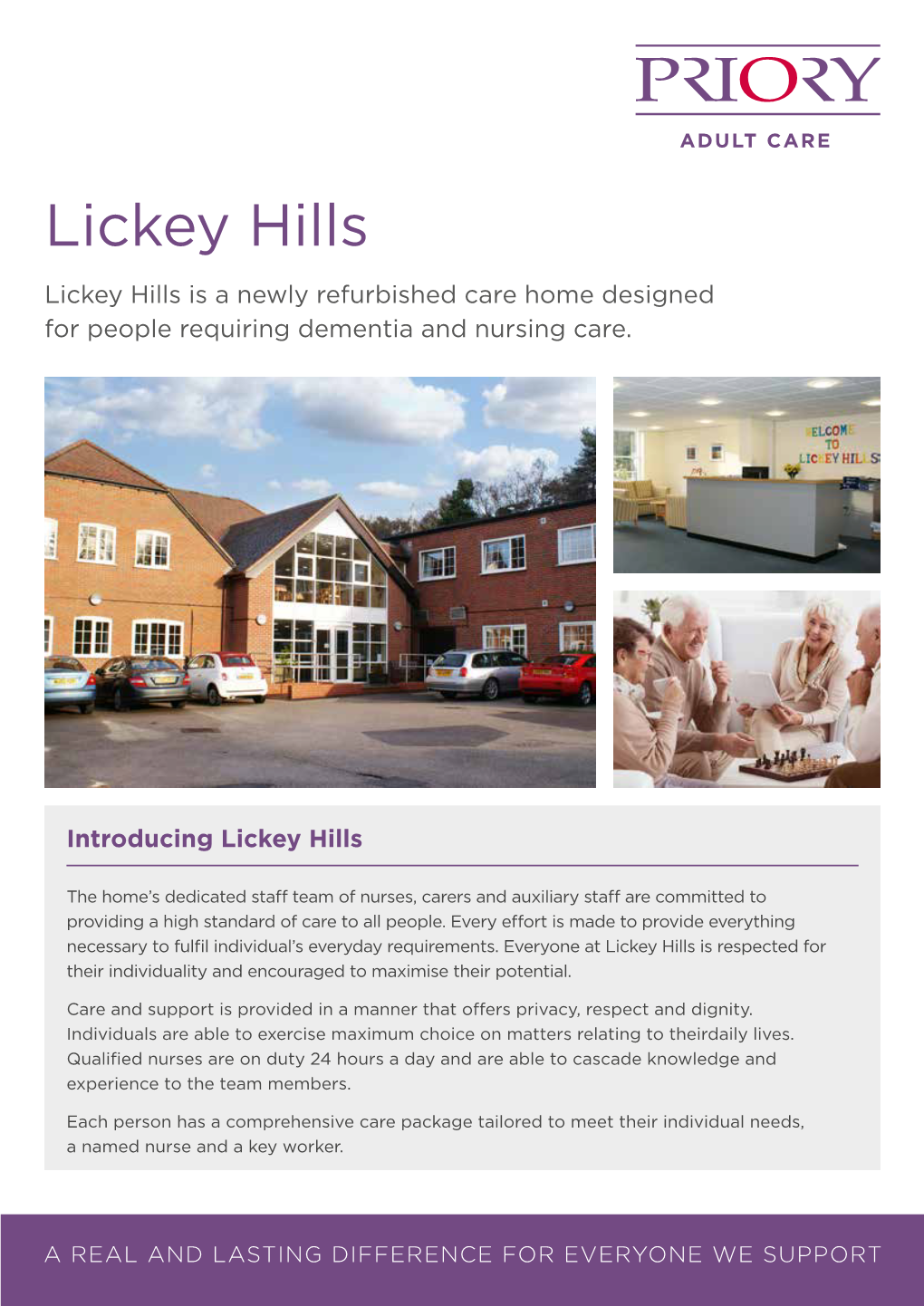 Lickey Hills Lickey Hills Is a Newly Refurbished Care Home Designed for People Requiring Dementia and Nursing Care