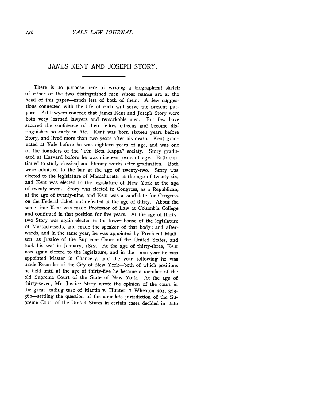 James Kent and Joseph Story