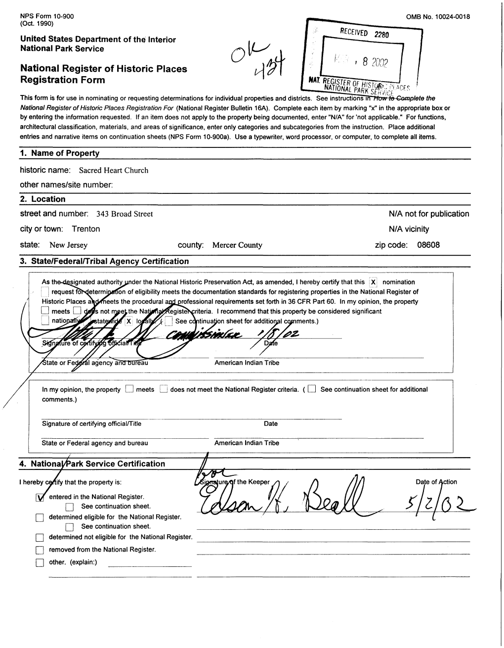 National Register of Historic Places Registration Form