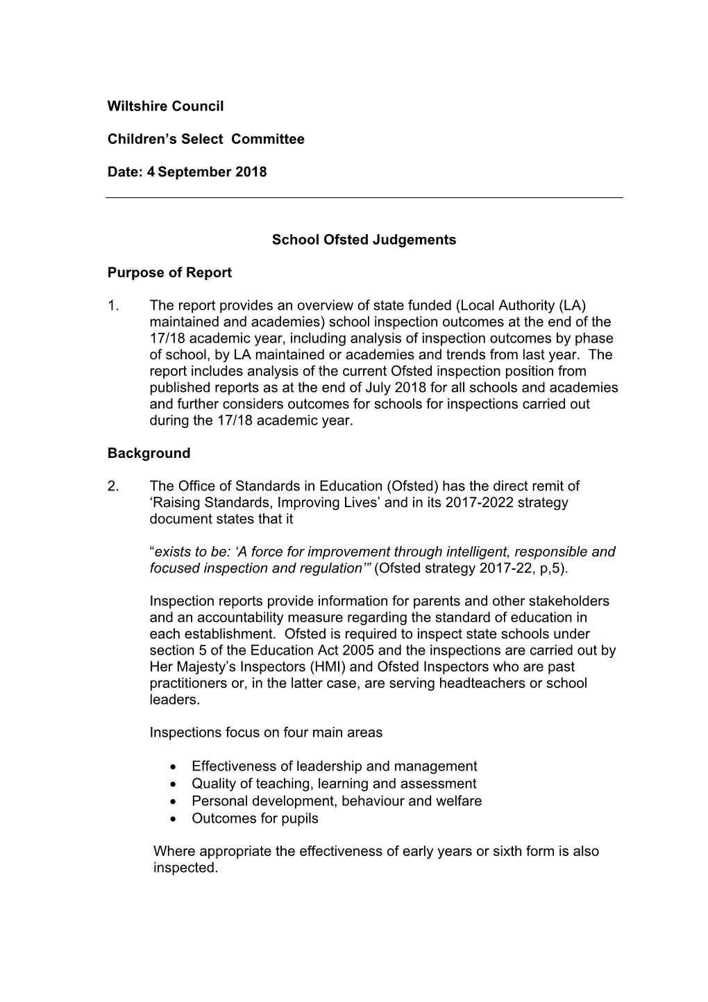 Ofsted Outcomes , Item 54. PDF 310 KB
