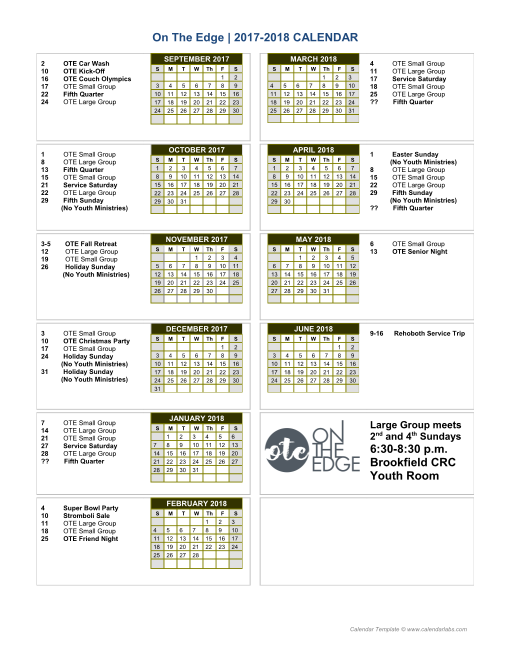 2017-18 Yearly School Calendar - Calendarlabs.Com s7