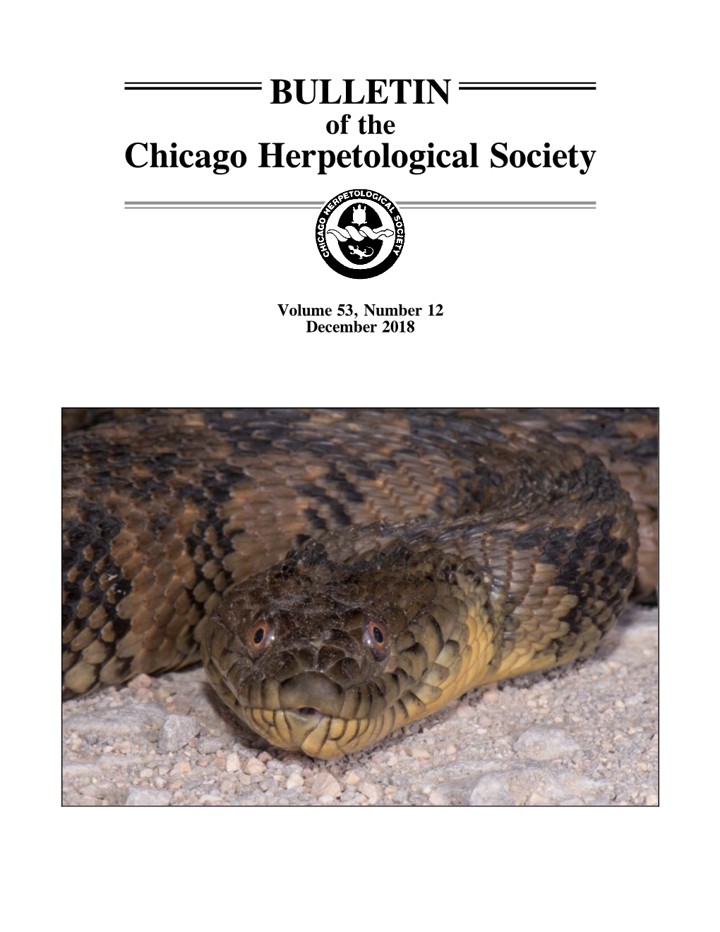 BULLETIN Chicago Herpetological Society