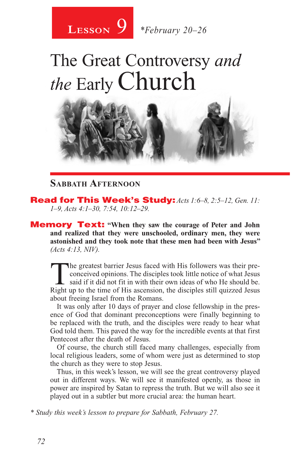 The Great Controversy and the Early Church