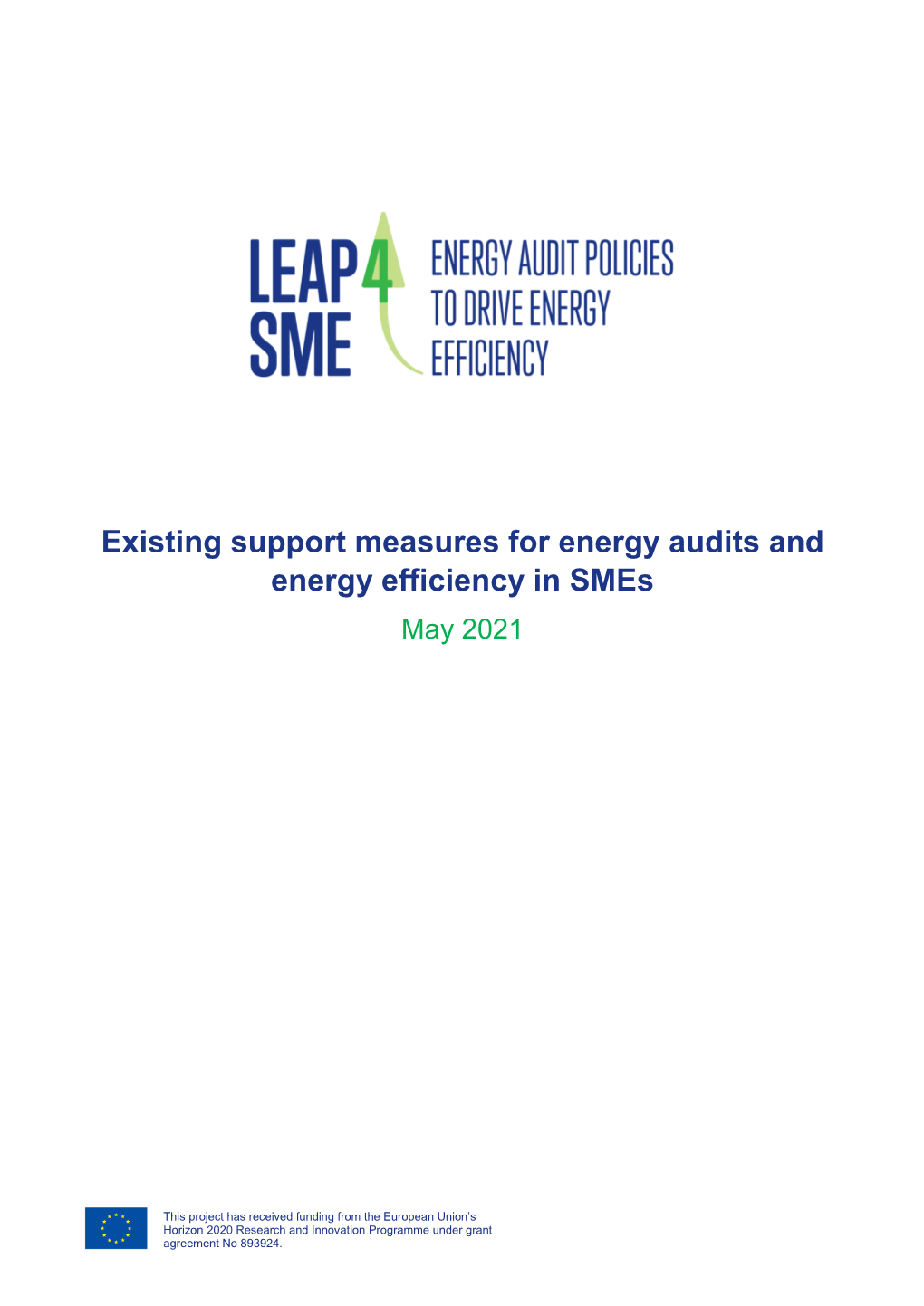 Existing Support Measures for Energy Audits and Energy Efficiency in Smes May 2021