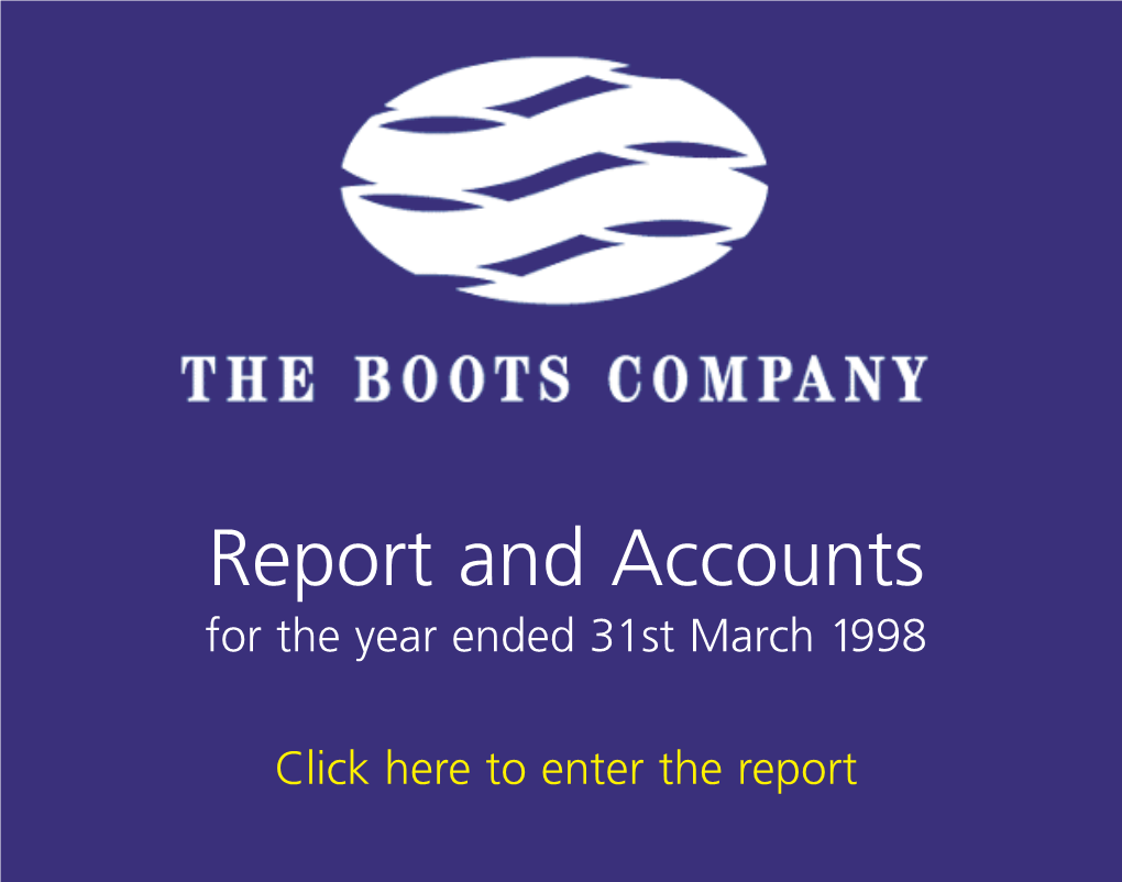 Report and Accounts for the Year Ended 31St March 1998