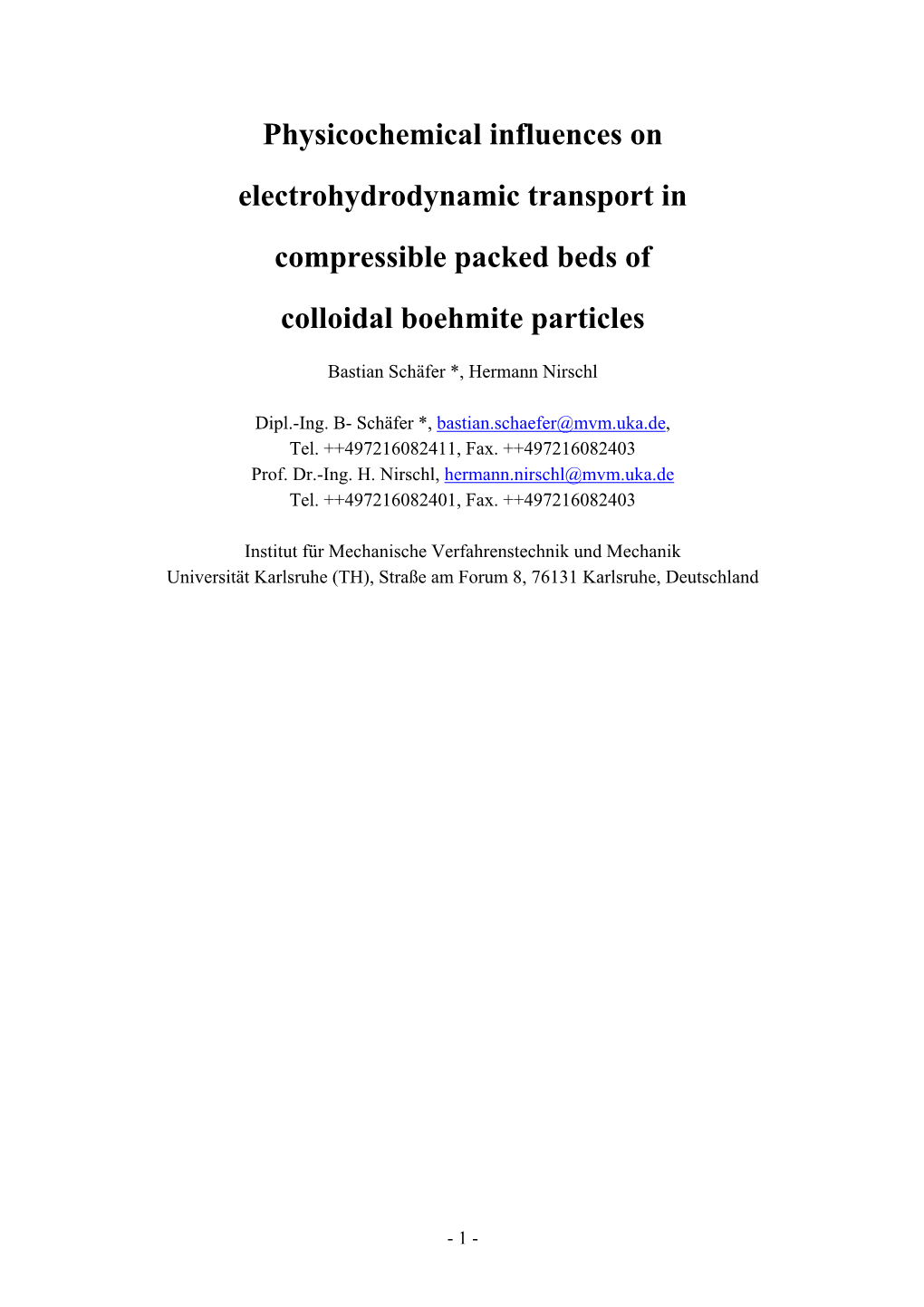 Physicochemical Influences on Electrohydrodynamic Transport in Compressible Packed Beds of Colloidal Boehmite Particles