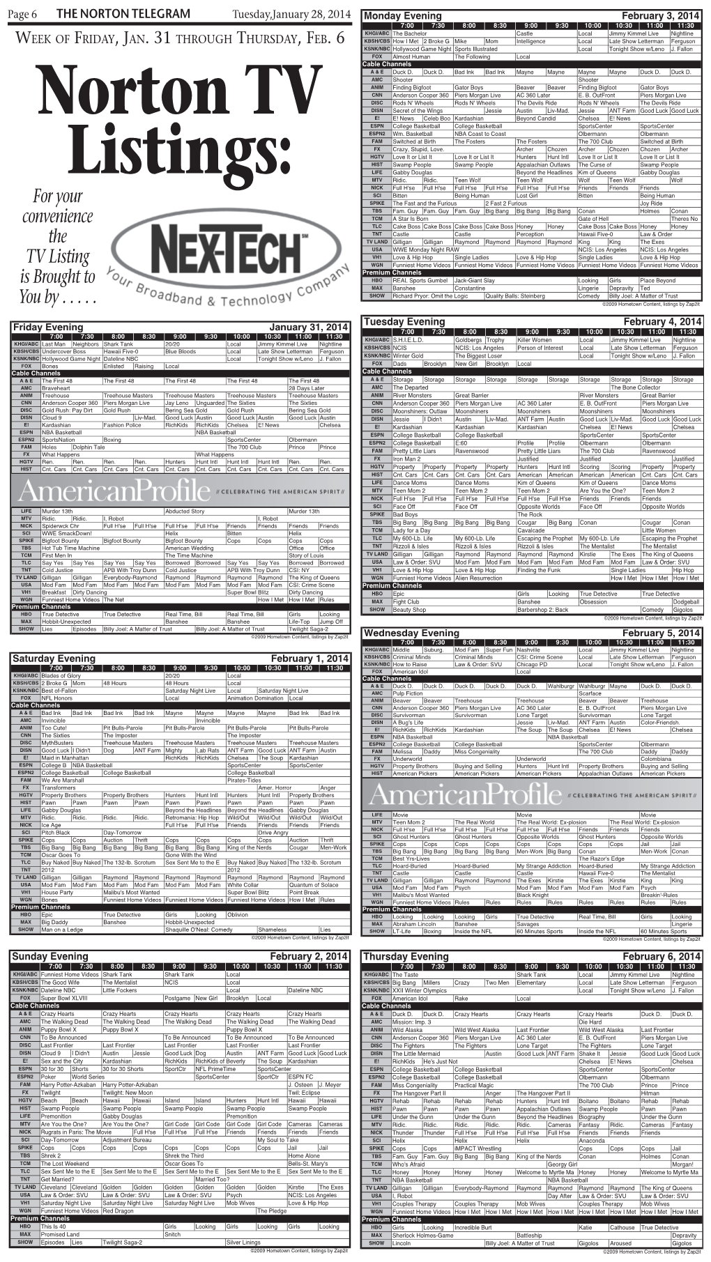 06 01-28-14 TV Guide.Indd