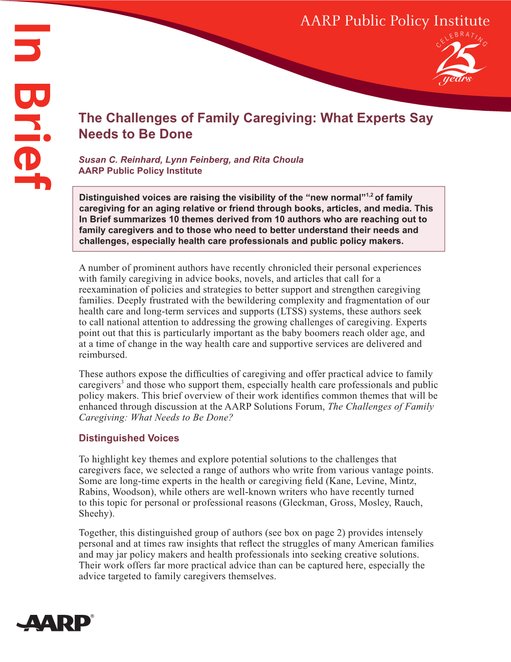 The Challenges of Family Caregiving: What Experts Say Needs to Be Done