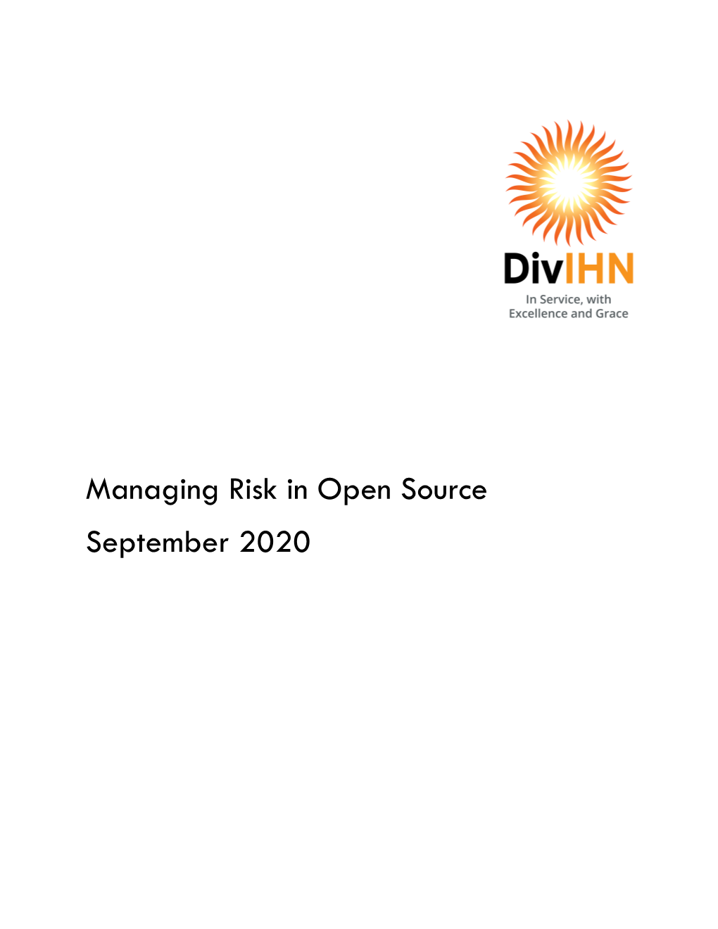 Managing Risk in Open Source September 2020