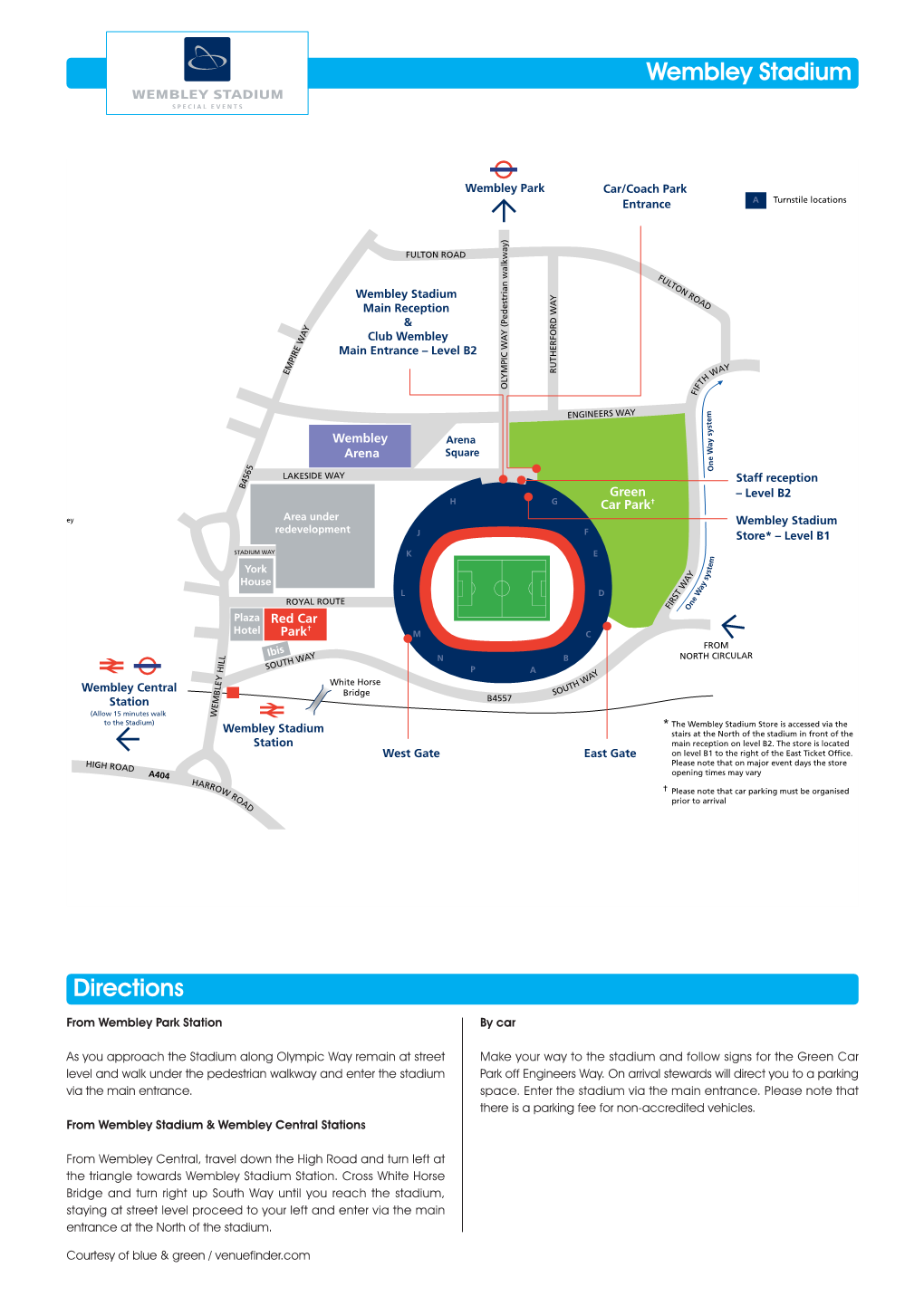 Wembley Stadium Directions