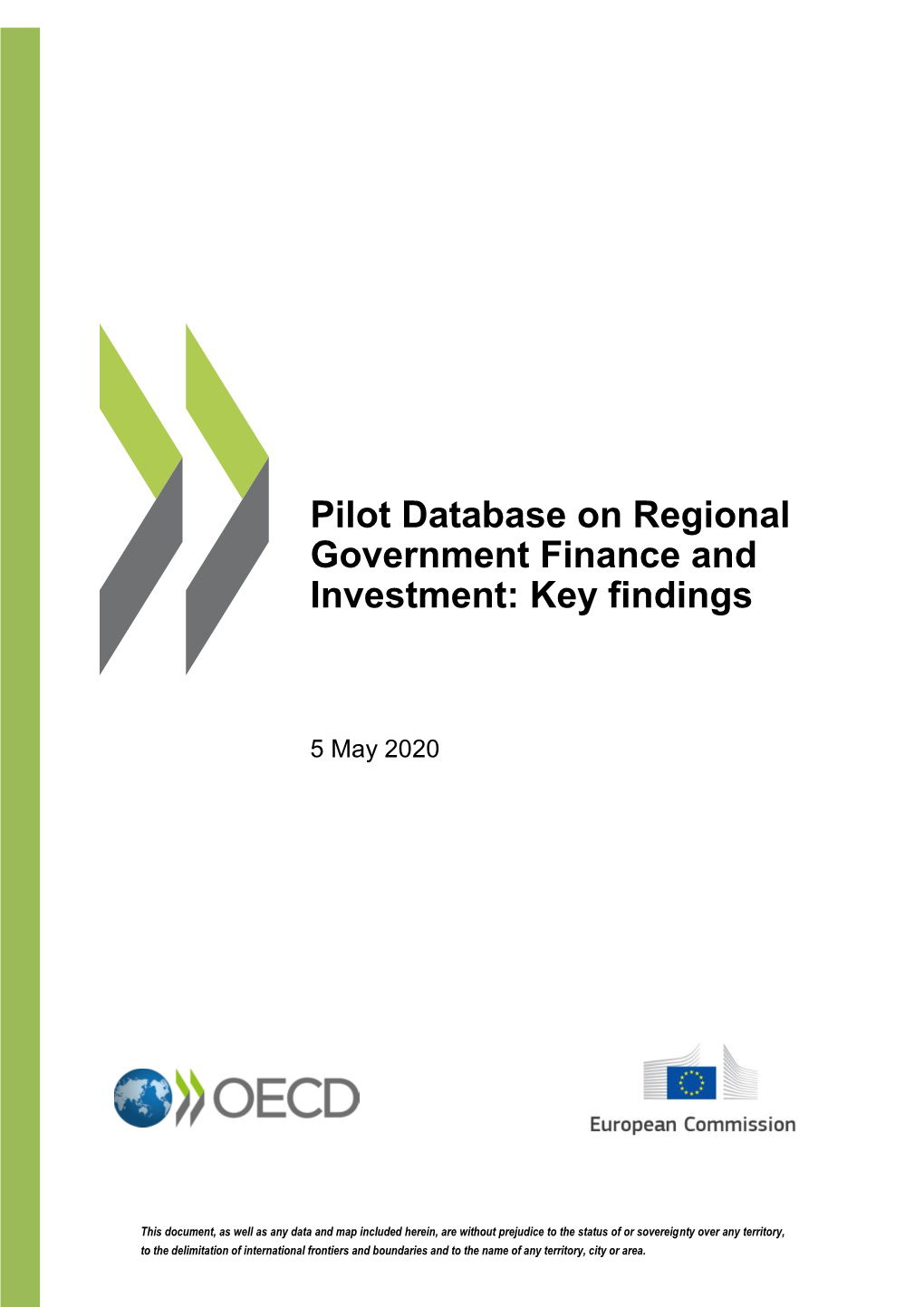 Pilot Database on Regional Government Finance and Investment: Key Findings