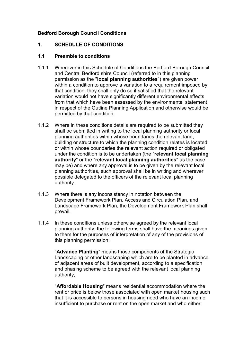 181111 Bedford Borough Council Conditions S73 Application Foodstore , Item 4. PDF 145 KB