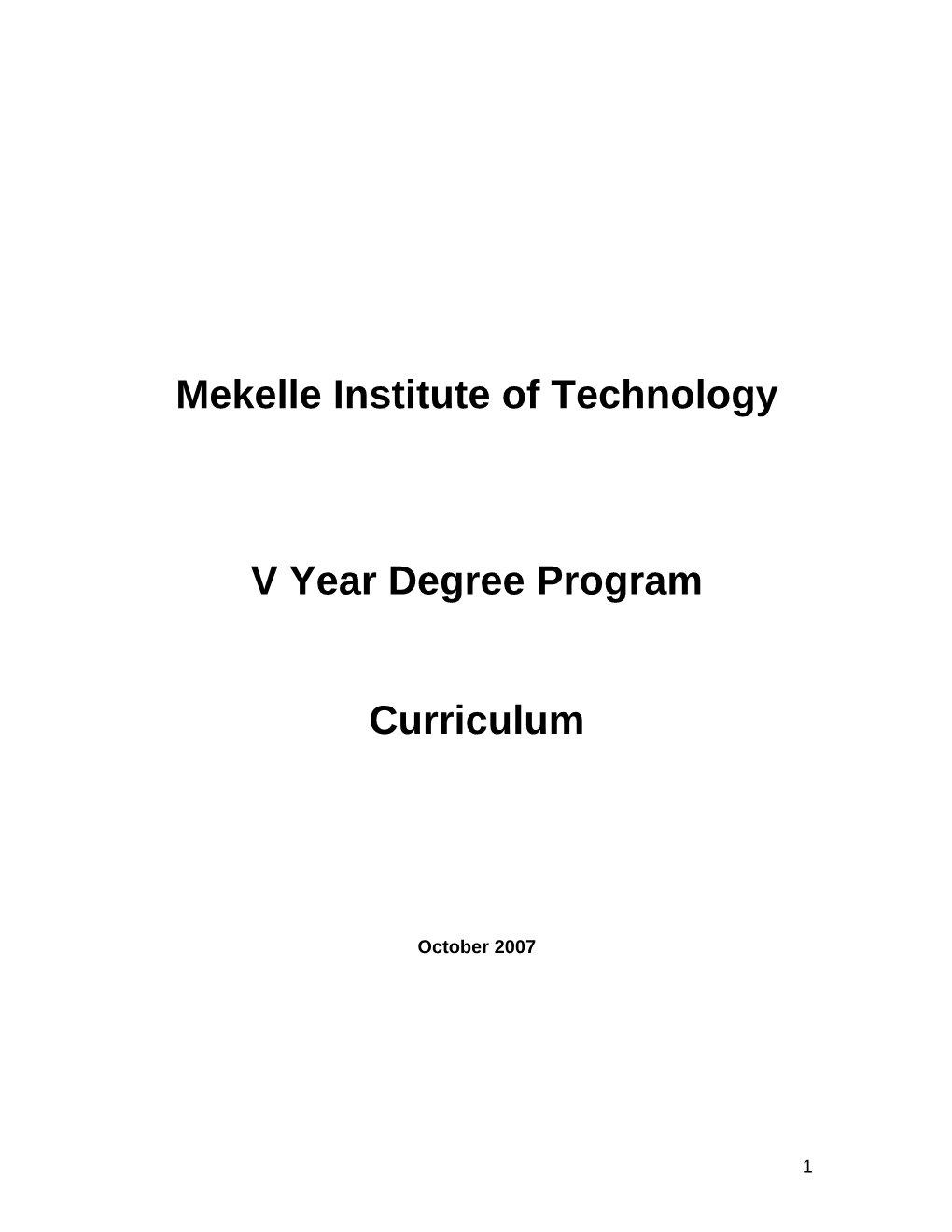 Curriculum V Year 2007 08