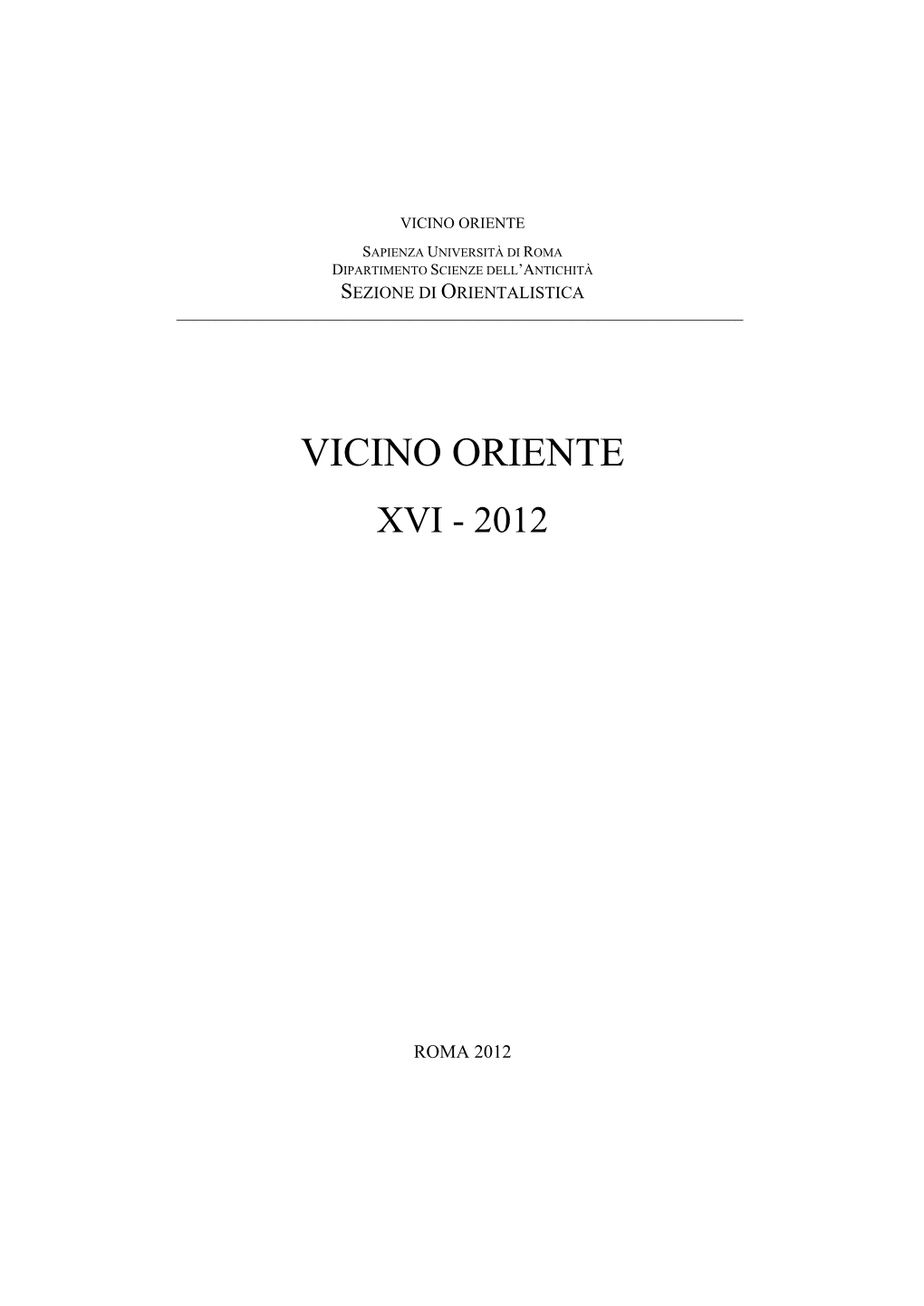 Vicino Oriente