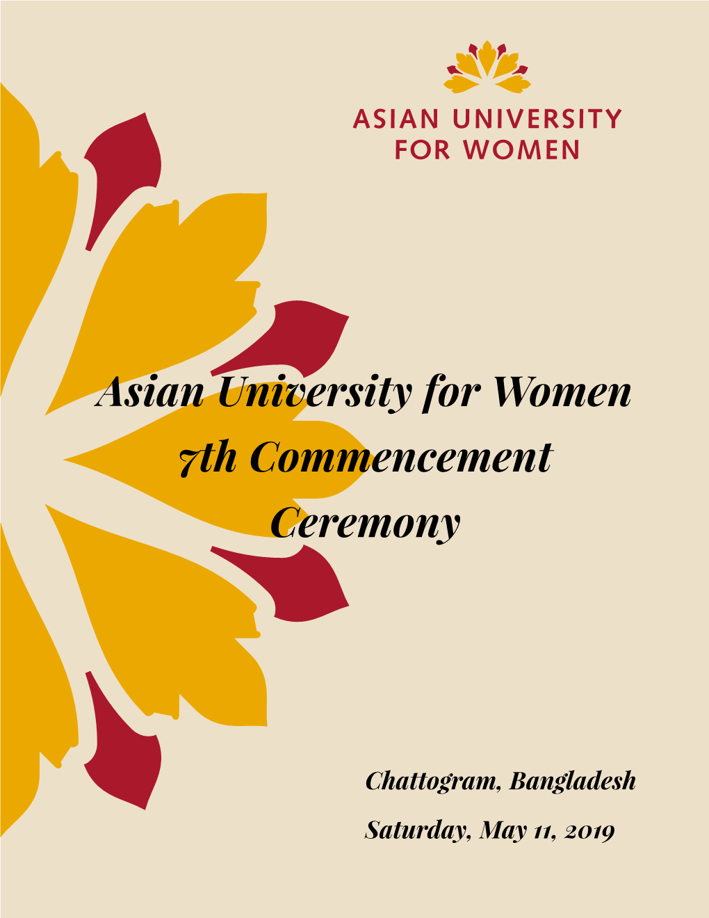 Asian University for Women 7Th Commencement Ceremony