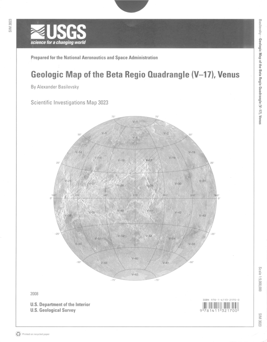 Geologic Map of the Beta Regio Quadrangle {V-17), Venus :::ICI CD Cc C;· by Alexander Basilevsky P C I» C