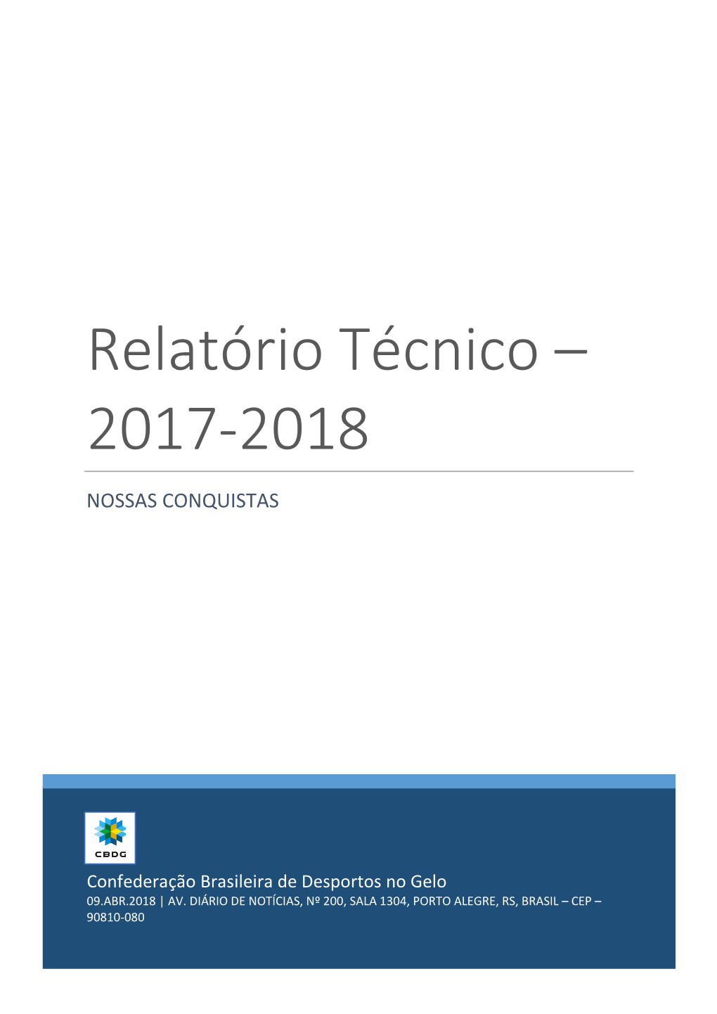 Relatório Técnico – 2017-2018