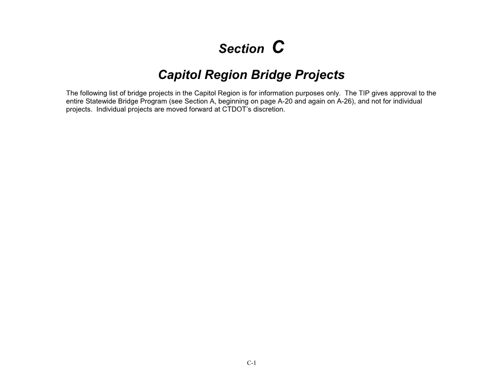 Section C Capitol Region Bridge Projects