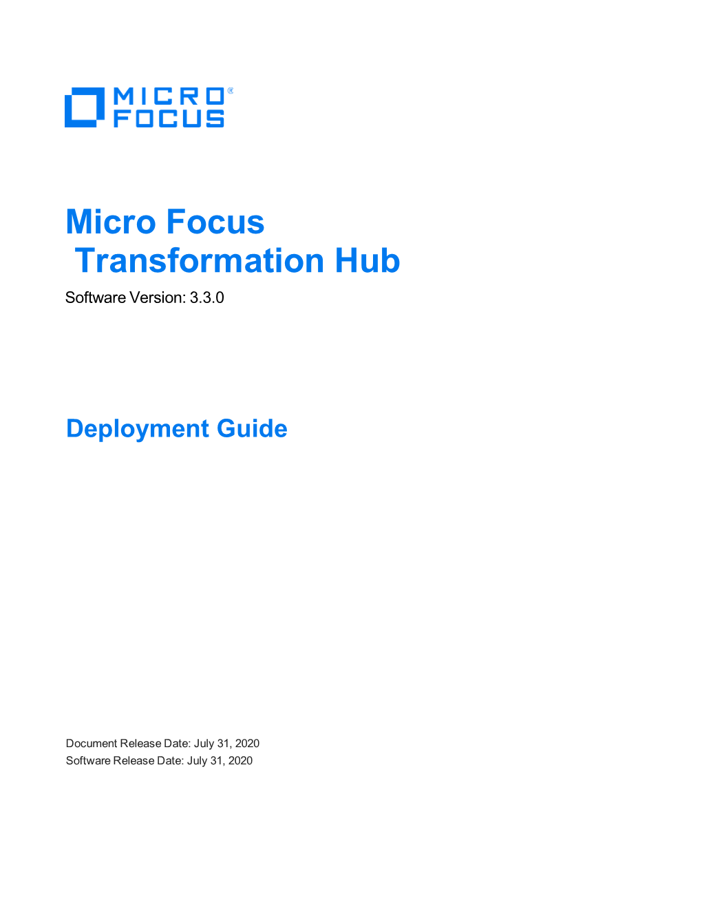 Transformation Hub Deployment Guide