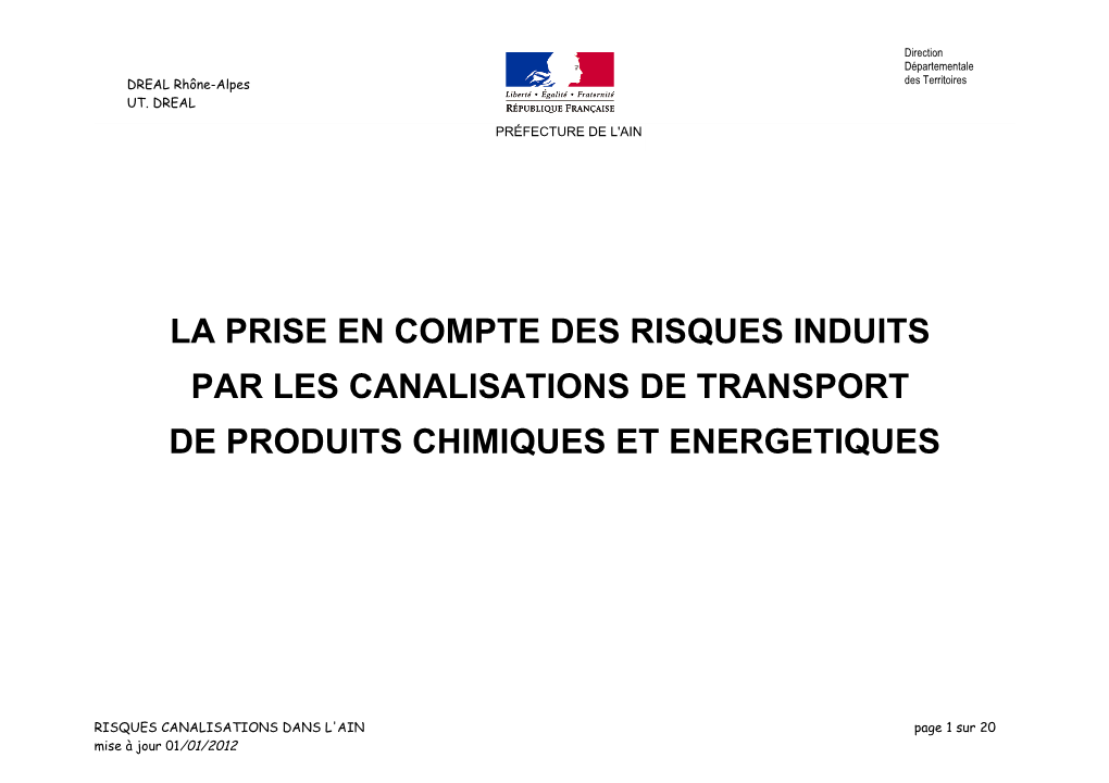 Canalisations De Transport De Produits Chimiques Et Energetiques