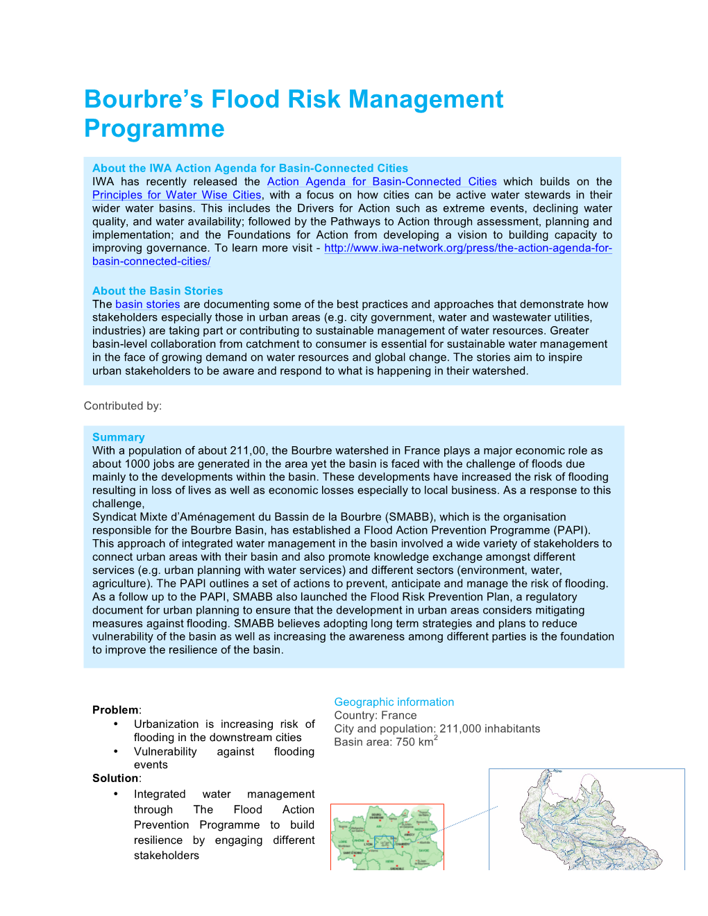 Bourbre's Flood Risk Management Programme