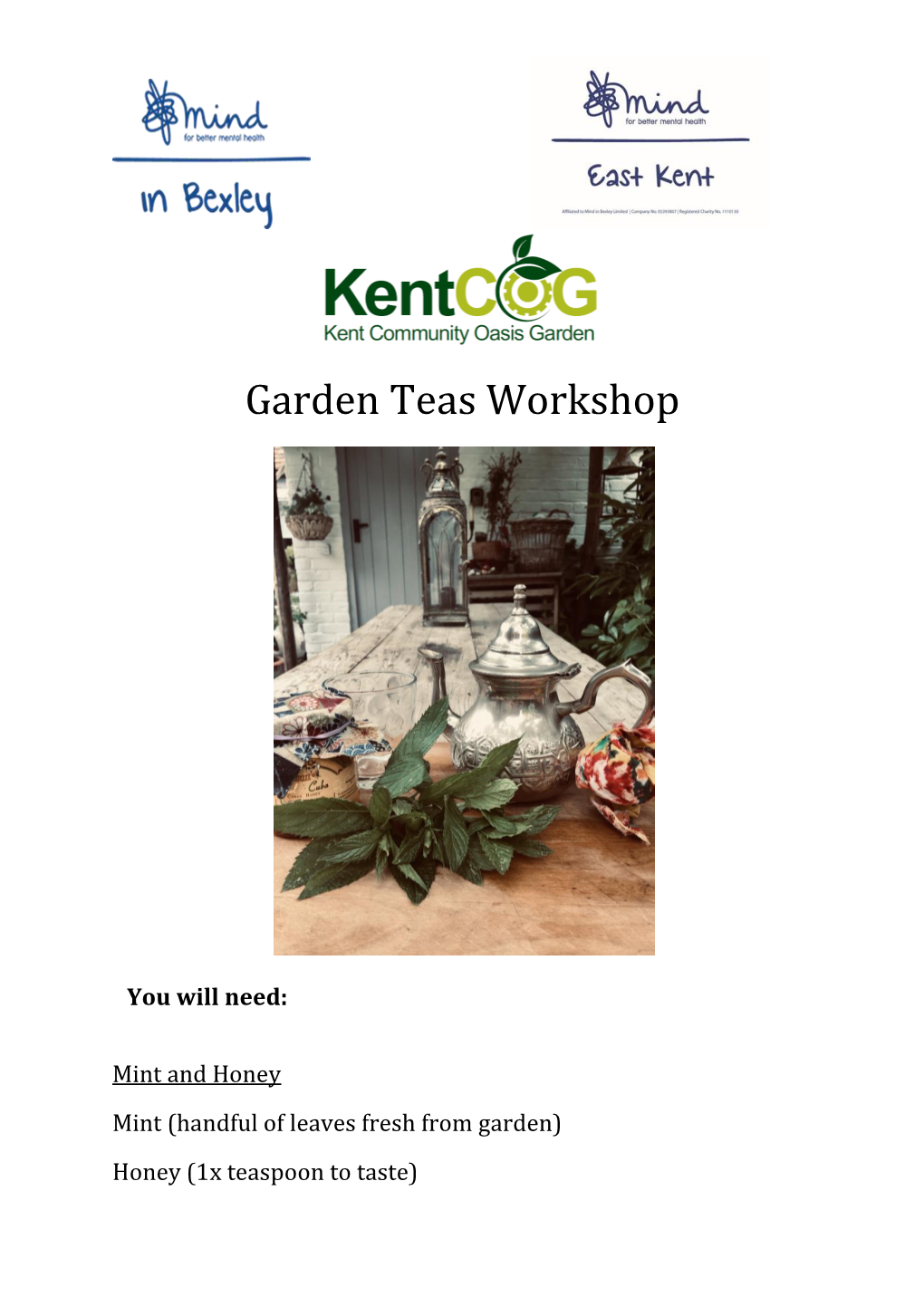 Garden Teas Workshop