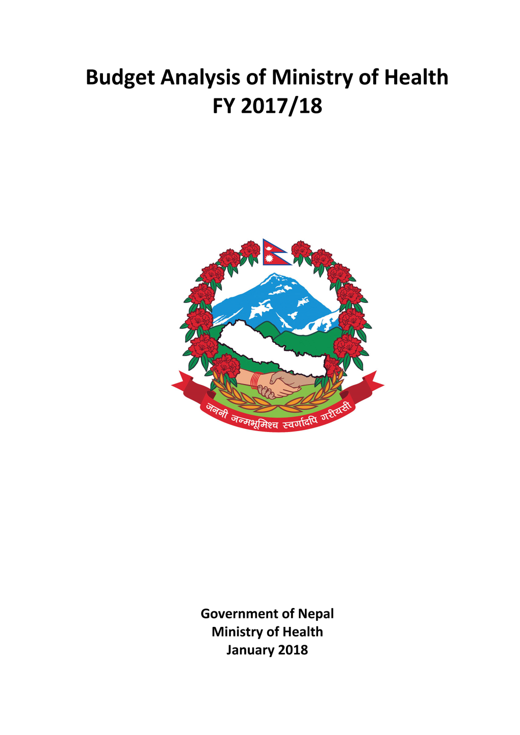Final Report Budget Analysis of Ministry of Health And