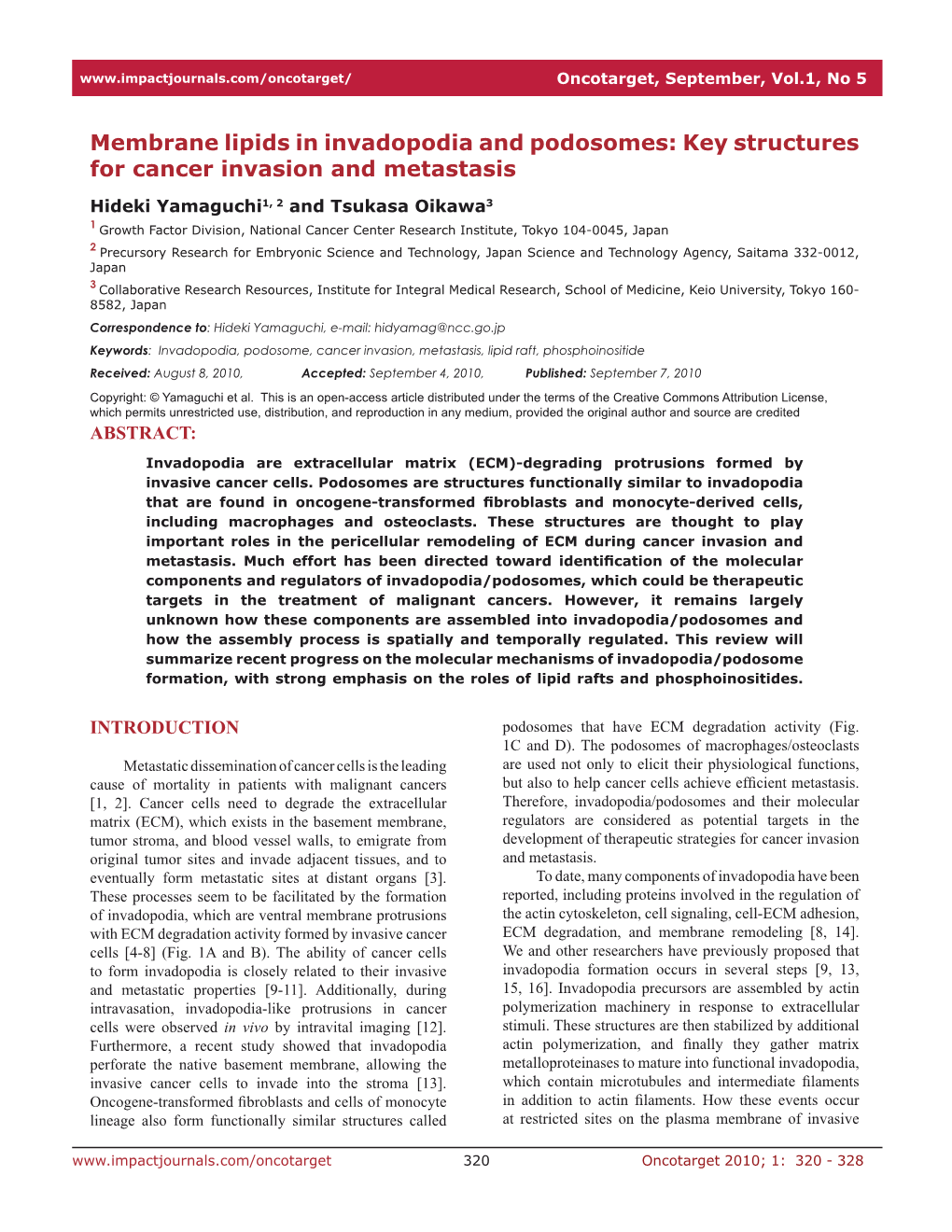 Membrane Lipids in Invadopodia and Podosomes: Key Structures for Cancer Invasion and Metastasis