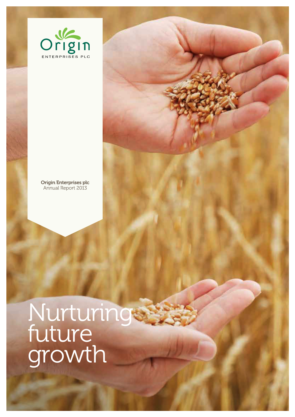 Nurturing Future Growth Origin Enterprises Plc Annual Report and Accounts 2013