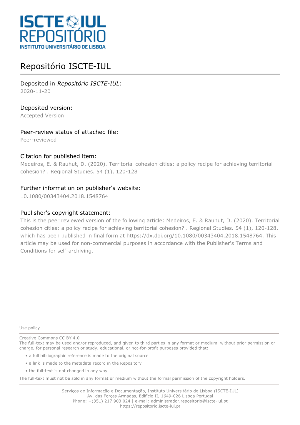 Repositório ISCTE-IUL