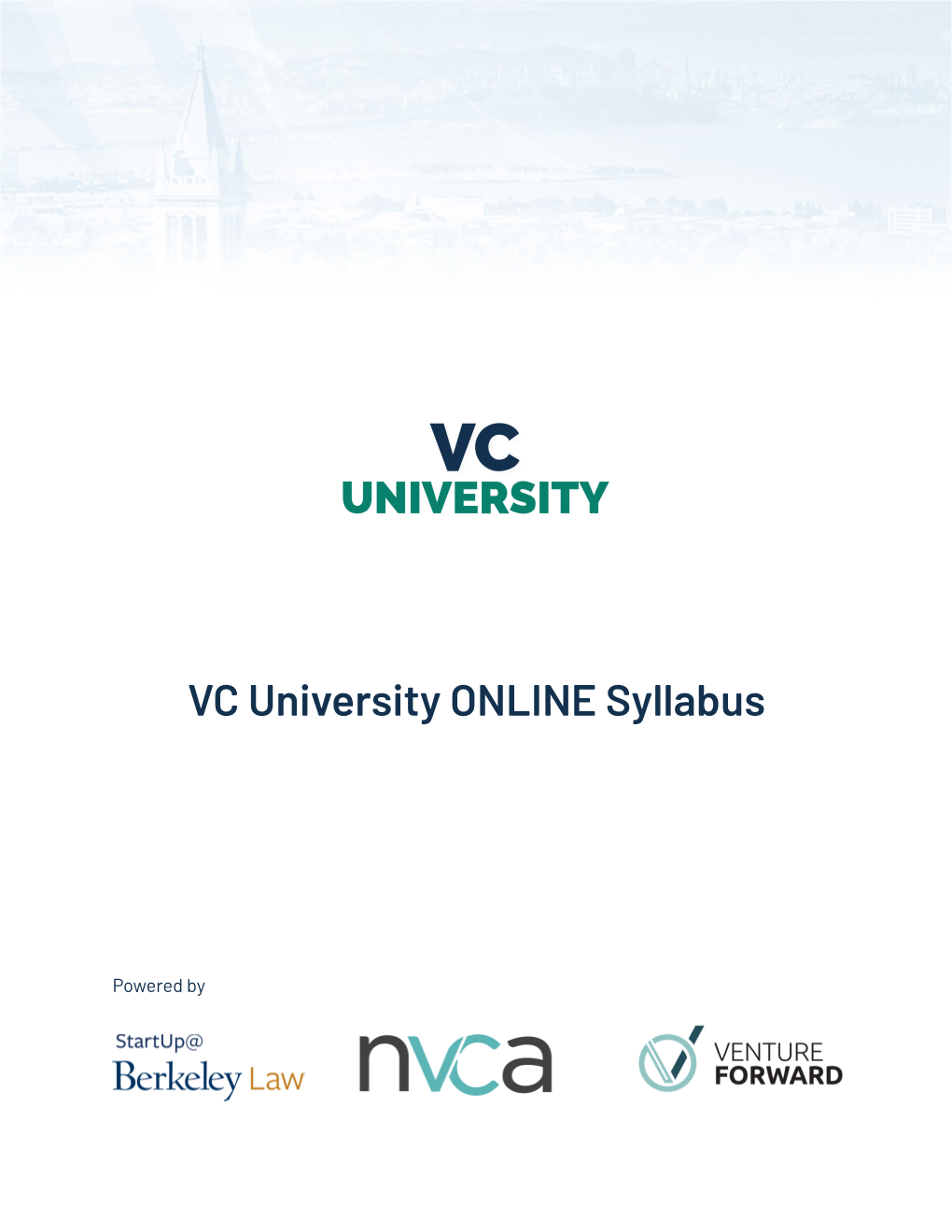 VC University ONLINE Syllabus Template