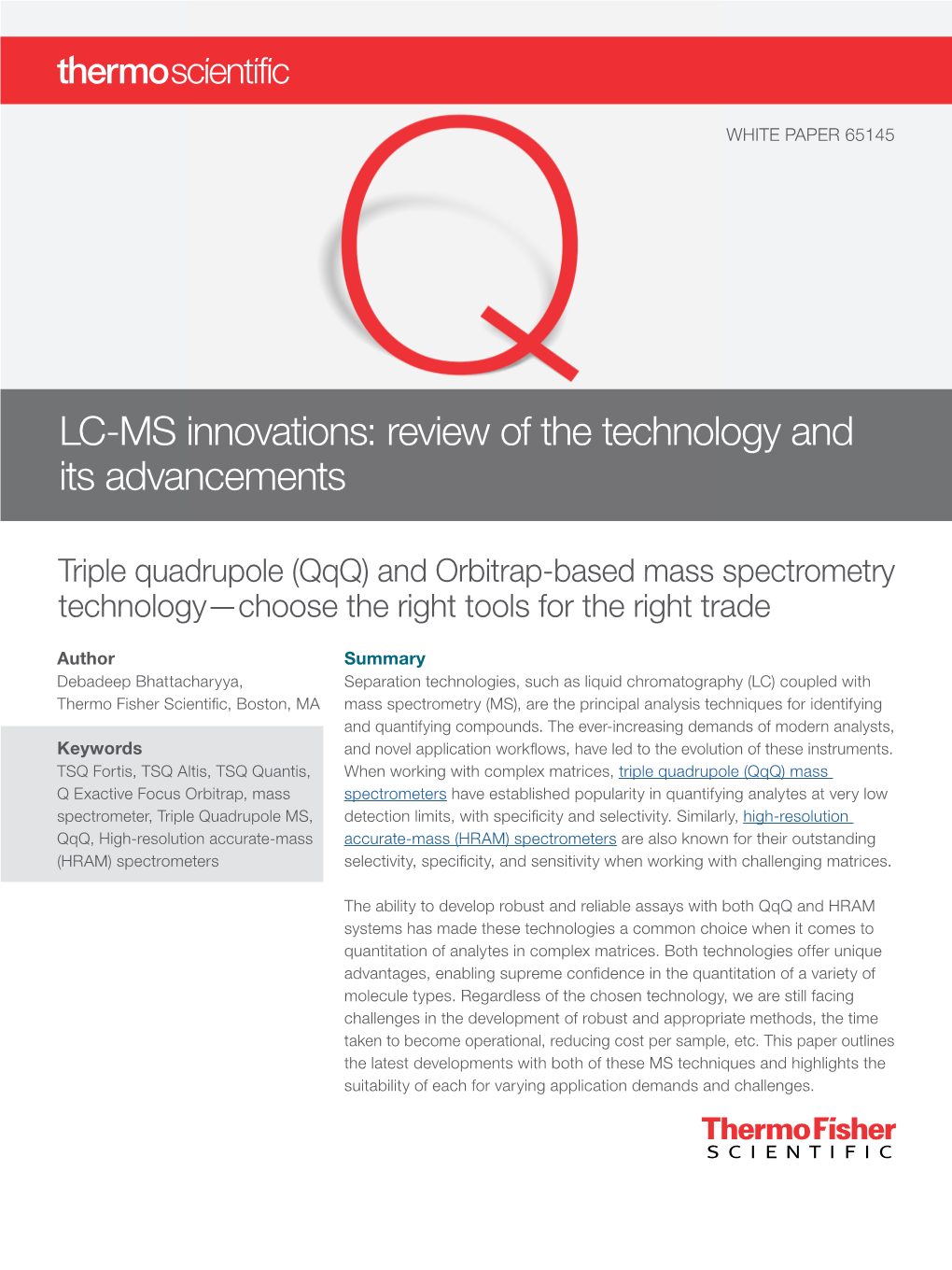 LC-MS Innovations: Review of the Technology and Its Advancements