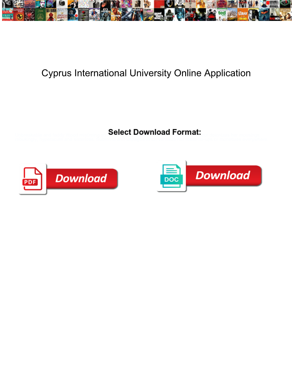 Cyprus International University Online Application