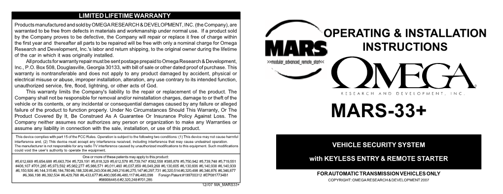 MARS-32-33 Manual Paginated