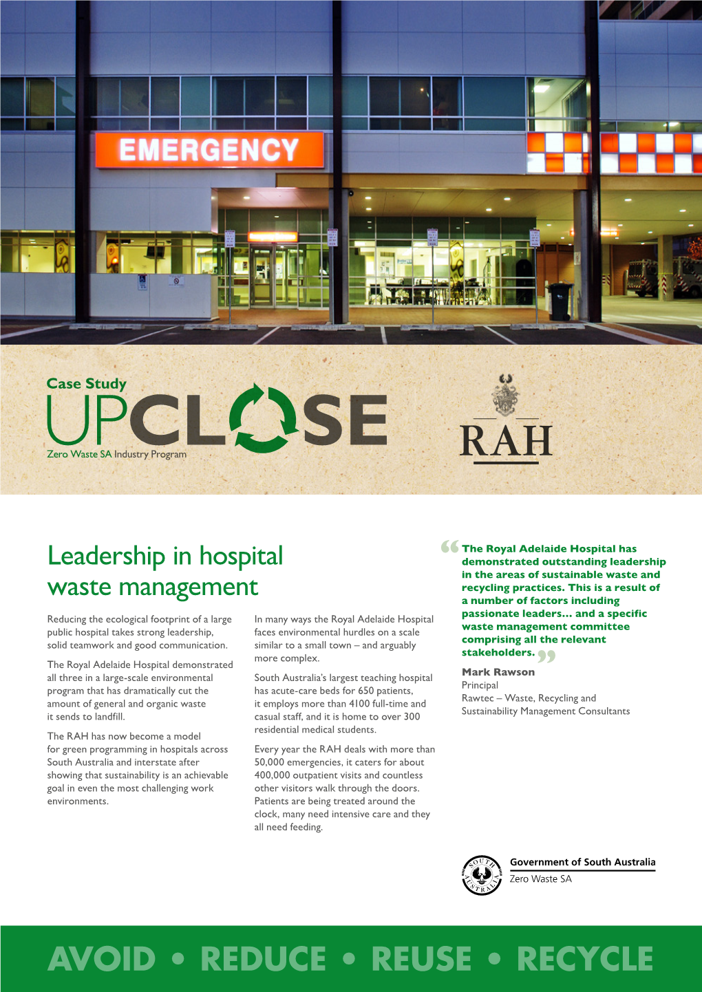 Zero Waste SA Upclose – Royal Adelaide Hospital