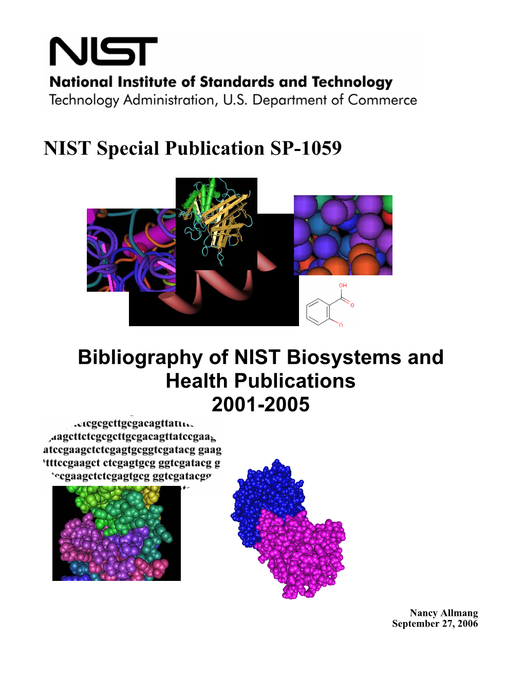 Bibliography of NIST Biosystems and Health Publications, 2001-2005