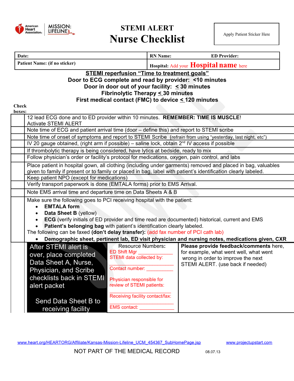 STEMI Reperfusion Time to Treatment Goals