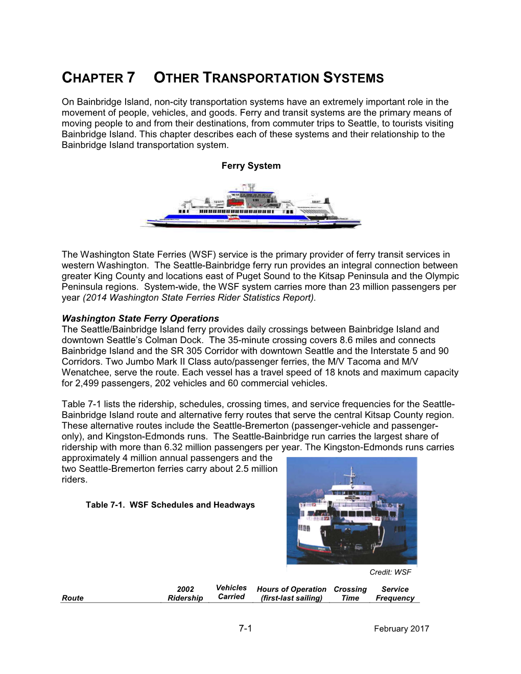 Chapter 7 Other Transportation Systems