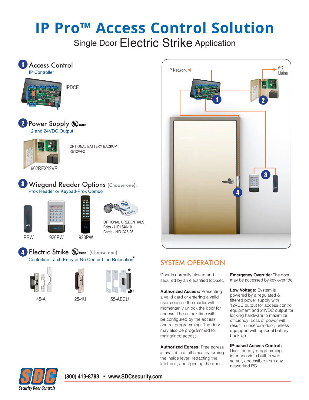 IP Pro Single Door Electric Strike Application